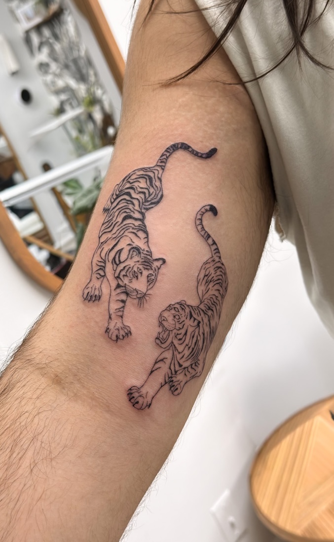 Wolf portrait tattoo