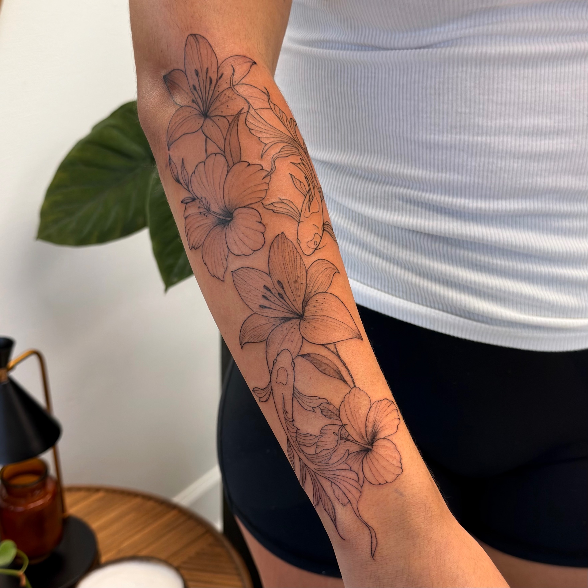 Florals tattoo style